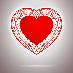Heart shape as easy simbol of love
