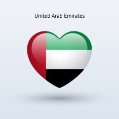 Love United Arab Emirates symbol Heart flag icon N2