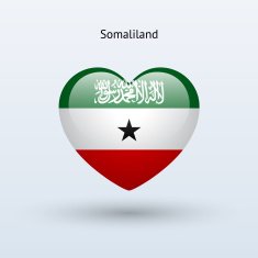 Love Somaliland symbol Heart flag icon N2