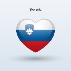 Love Slovenia symbol Heart flag icon N2