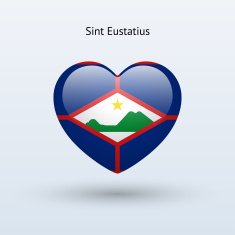 Love Sint Eustatius symbol Heart flag icon N2
