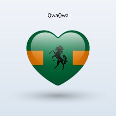Love QwaQwa symbol Heart flag icon