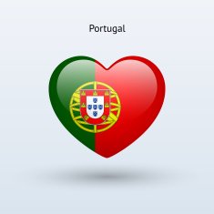 Love Portugal symbol Heart flag icon N2