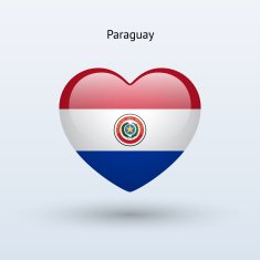 Love Paraguay symbol Heart flag icon N2