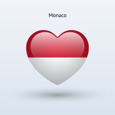 Love Monaco symbol Heart flag icon N2