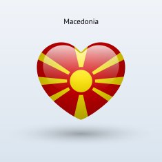 Love Macedonia symbol Heart flag icon N2