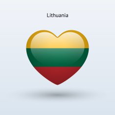 Love Lithuania symbol Heart flag icon N2