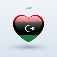 Love Libya symbol Heart flag icon N2