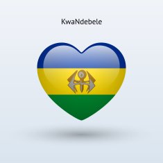 Love KwaNdebele symbol Heart flag icon N2