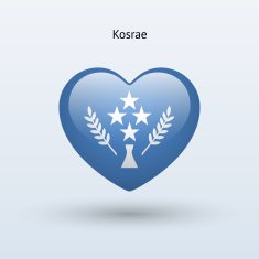 Love Kosrae symbol Heart flag icon N2