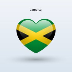 Love Jamaica symbol Heart flag icon N2