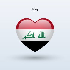 Love Iraq symbol Heart flag icon N2