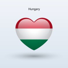 Love Hungary symbol Heart flag icon N2
