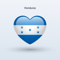 Love Honduras symbol Heart flag icon N2