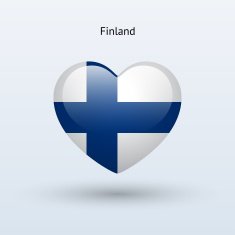 Love Finland symbol Heart flag icon N2
