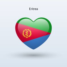 Love Eritrea symbol Heart flag icon N2
