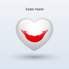 Love Easter Island symbol Heart flag icon N2