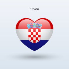 Love Croatia symbol Heart flag icon N2
