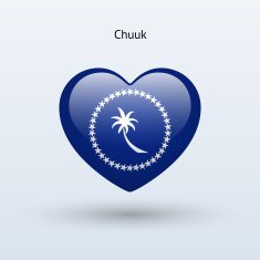 Love Chuuk symbol Heart flag icon N2