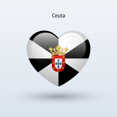 Love Ceuta symbol Heart flag icon N2