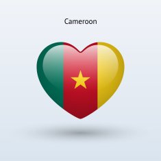 Love Cameroon symbol Heart flag icon N2