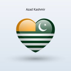 Love Azad Kashmir symbol Heart flag icon N2