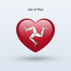 Love Isle of Man symbol Heart flag icon N2