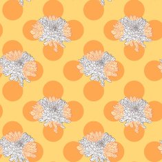 Seamless pattern with chrysanthemums