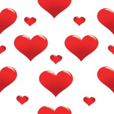 Red heart seamless pattern N3