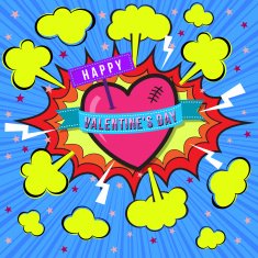 Happy Valentine's day banner vector format