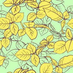 Floral seamless pattern with leaves N2