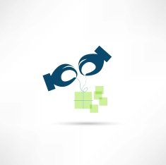 unpack a gift icon