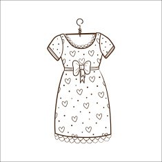 Pretty dress isolated on white N3