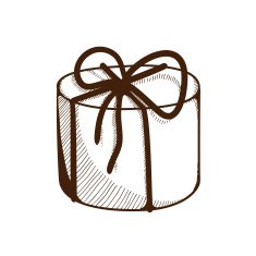 Present box with ribbon and bow N13