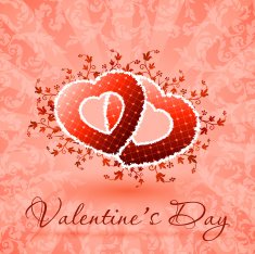 Happy Valentine's Day Floral Card