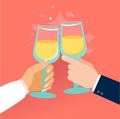 Vector valentine day greeting card in flat style N2