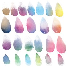 riotous profusion stylish drops with watercolor