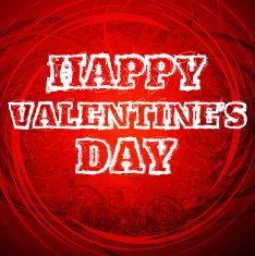 Valentines day draw text