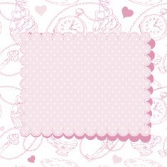 Romantic vintage Valentine invitation postcard N4