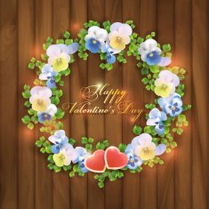 Happy Valentine's Day floral greeting card
