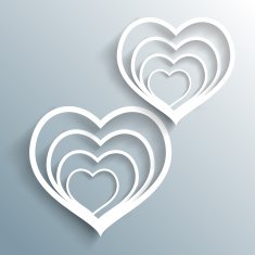 paper heart with shadow
