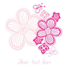 Floral greeting card with place for your text N2