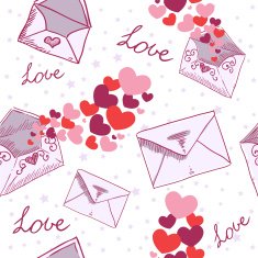Love letter Valentine seamless texture