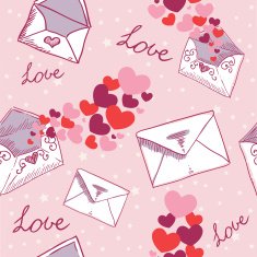 Love letter Valentine seamless texture N2