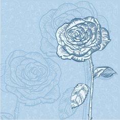 Valentine flower invitation vintage card