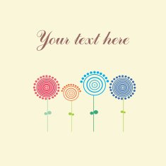 Floral greeting card with place for your text N6