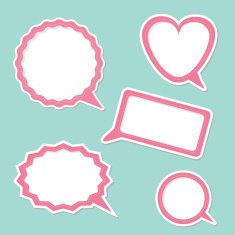 Speech bubble set Design elements