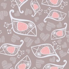 Romantic seamless pattern N34