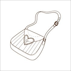 Lady's hand bag isolated on white N2
