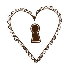 Heart lock isolated on white N3